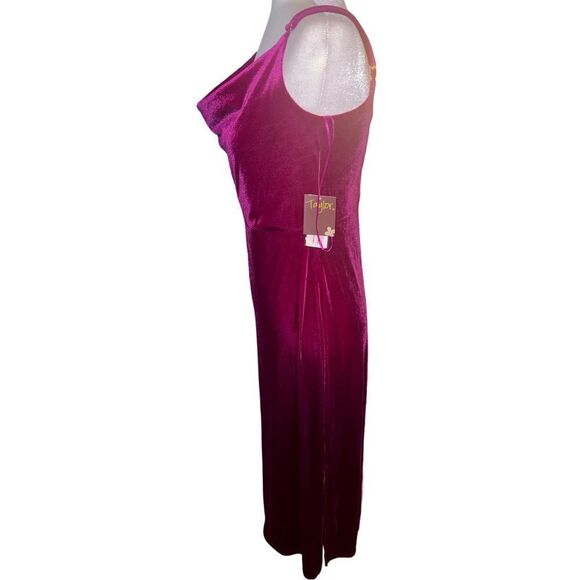 Taylor | NWT Stretch Velvet Maxi Dress Size 10 - Picture 3 of 8